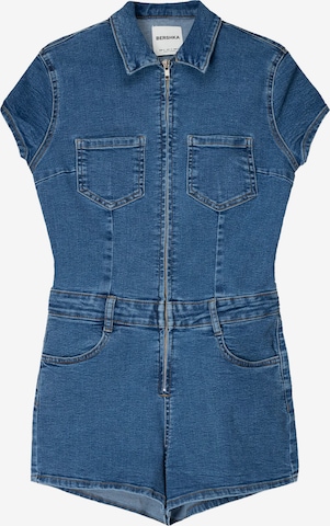 BershkaKombinezon - plava boja: prednji dio