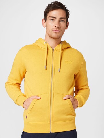 Superdry Sweatjacke in Gelb: predná strana