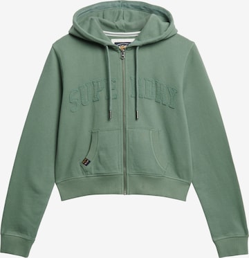 Superdry Sweatjacke 'Essentials' in Grün: Vorderseite