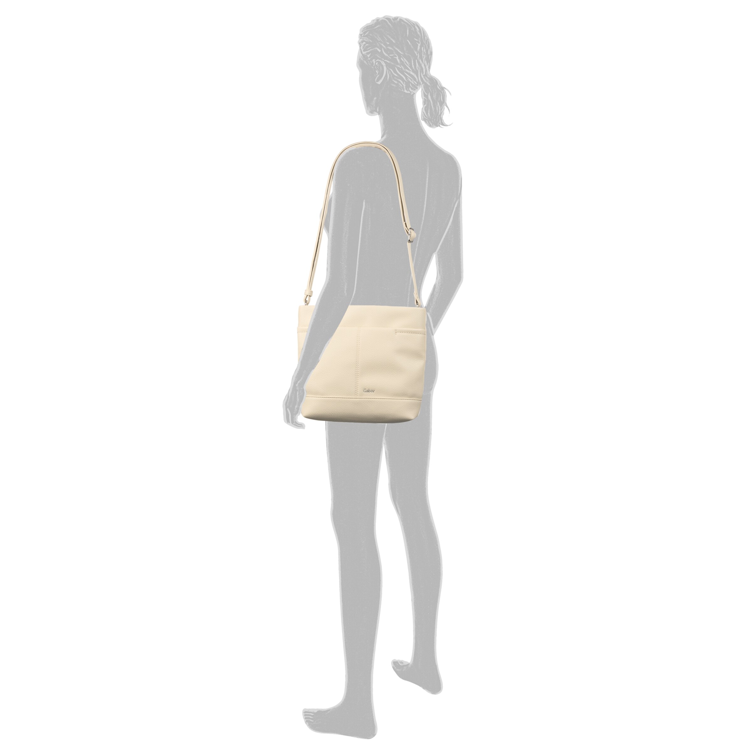 GABOR Schoudertas 'Lenea' in Beige: voorkant