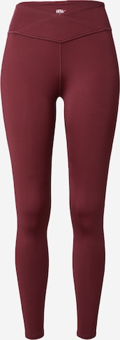 HKMX Skinny Workout Pants in Red: front