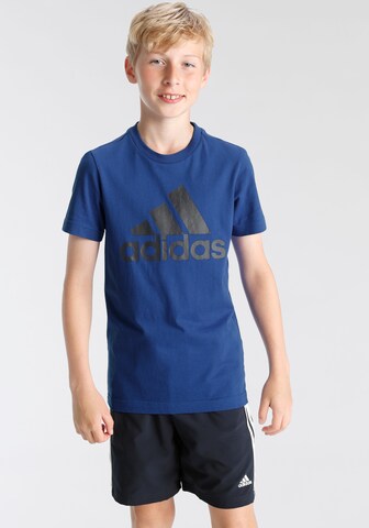 ADIDAS SPORTSWEAR Функционална тениска 'Essentials' в синьо: отпред