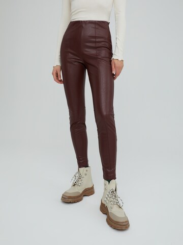 EDITED Skinny Leggings 'Teresa' i rød: forside