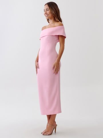 Tussah Koktejl obleka 'BEAU' | roza barva