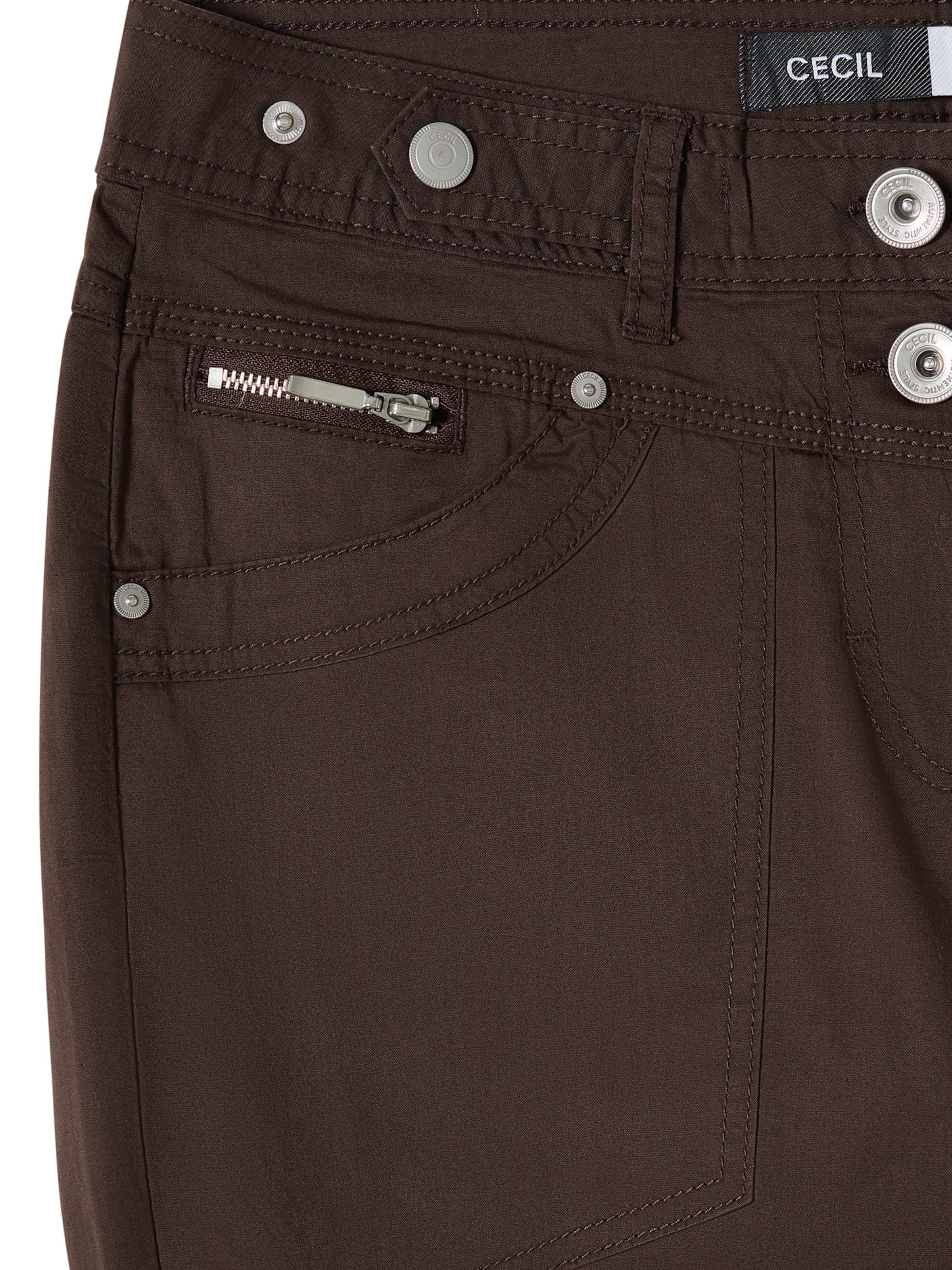 CECIL Regular Broek 'New York' in Bruin