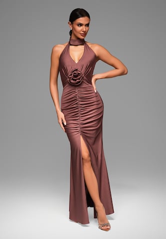 Ombre Evening dress in Brown: front