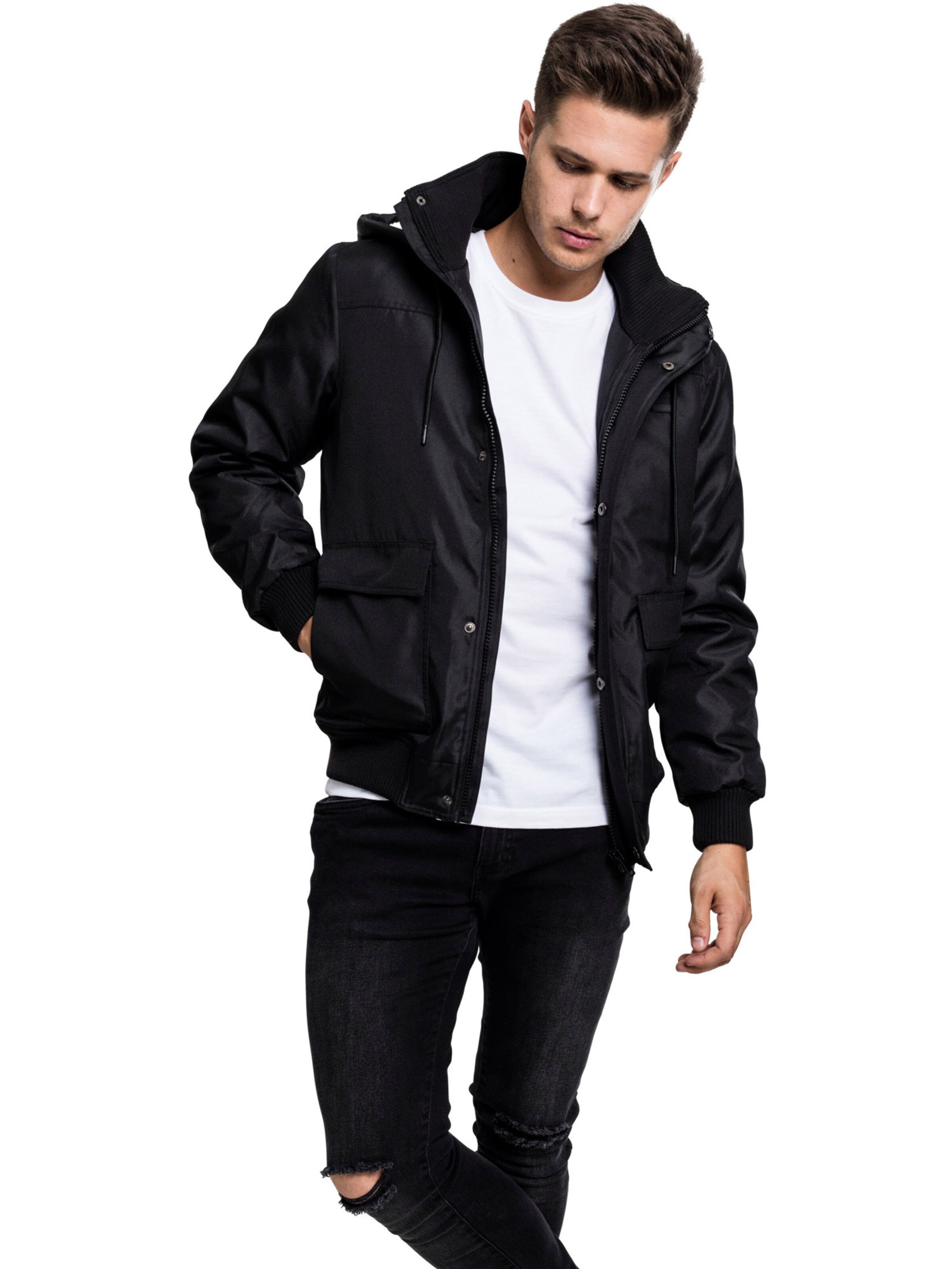 Männer Jacken Urban Classics Jacke in Schwarz - ZS11317 Männer Jacken Urban Classics Jacke in Schwarz - ZS11317