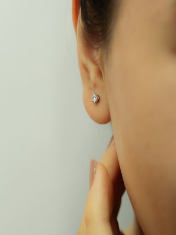 EinStein Diamant Earrings 'Solitär' in Silver