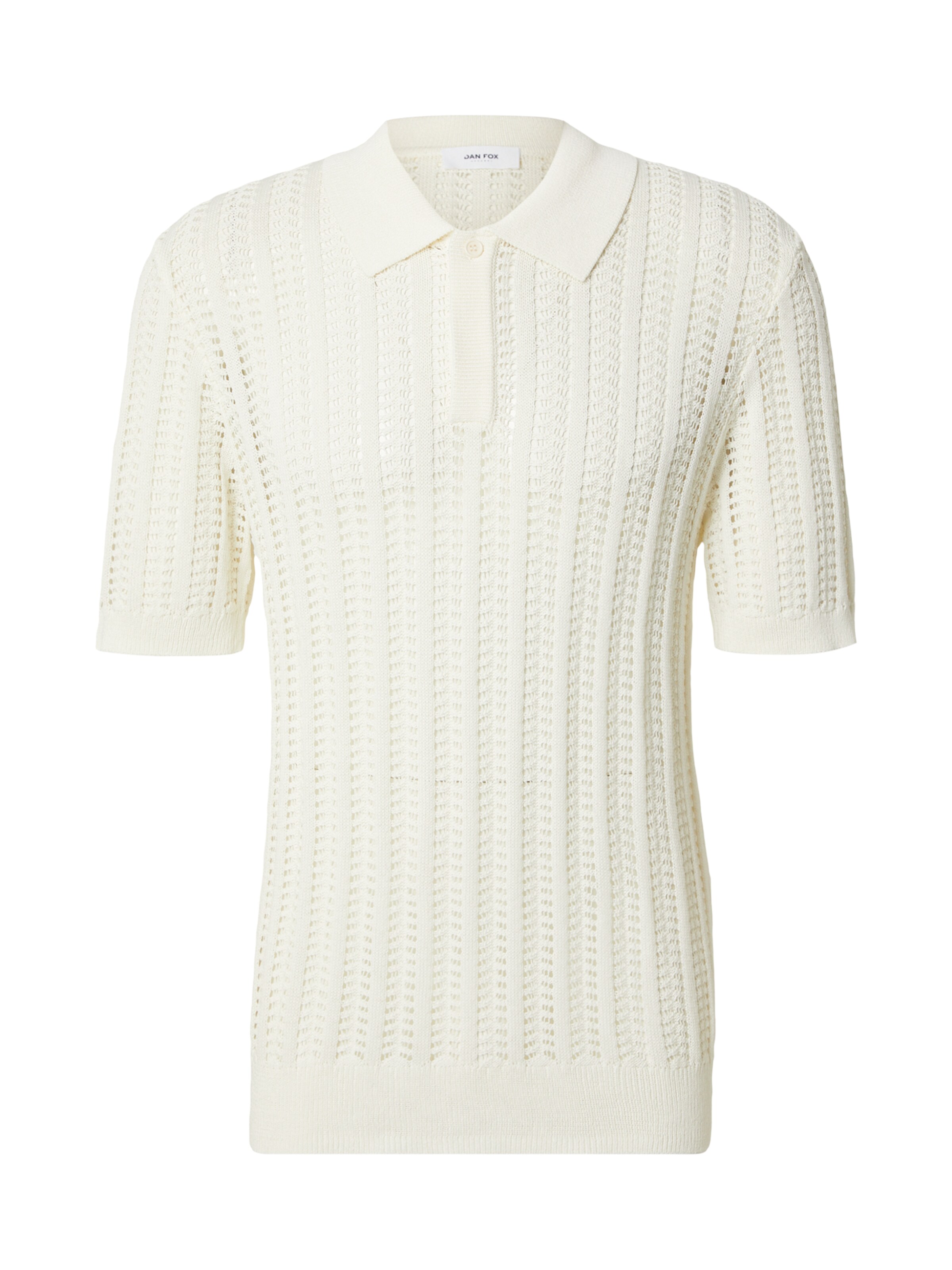 Tricou 'Jean' DAN FOX APPAREL pe alb murdar, Vizualizare produs