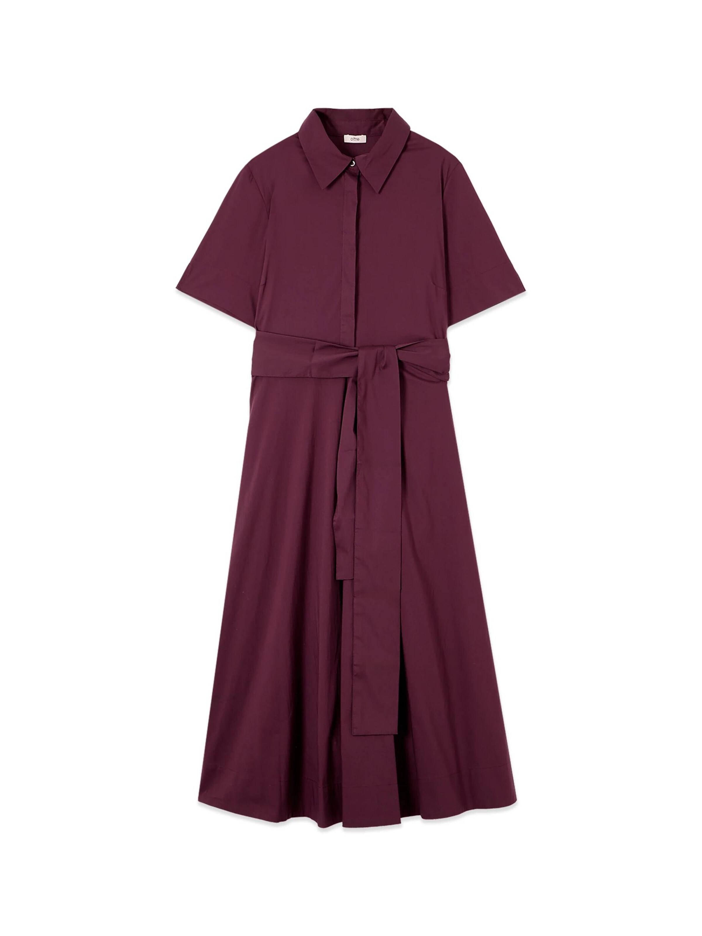 Abito camicia di oltre in rosso: frontale