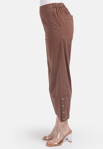 HELMIDGE Loosefit Chinohose in Braun