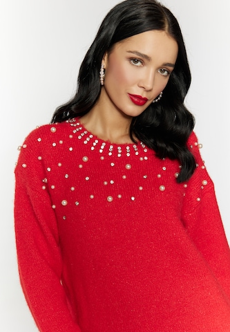 Pull-over 'Koosh' faina en rouge