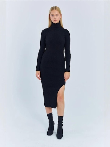 MixRay Gebreide jurk in Zwart: voorkant