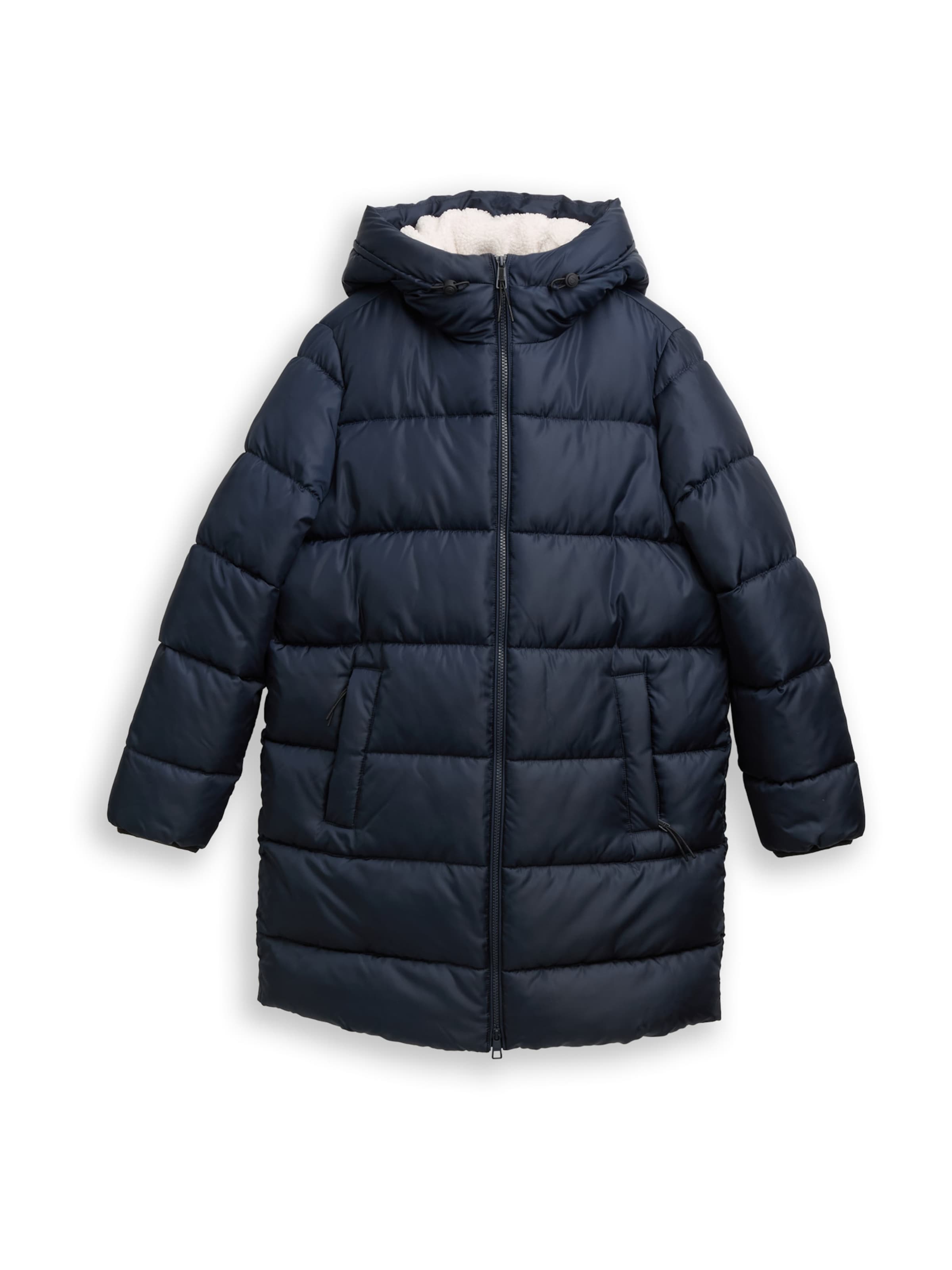 TOM TAILOR DENIM Wintermantel in Blauw: voorkant