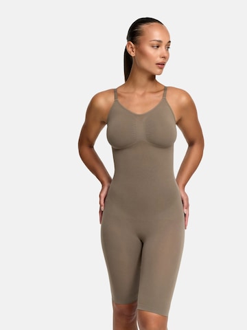 cfab - Body moldeador 'Bodysuit Sculpting Shapewear mit Shorts' en gris: frente