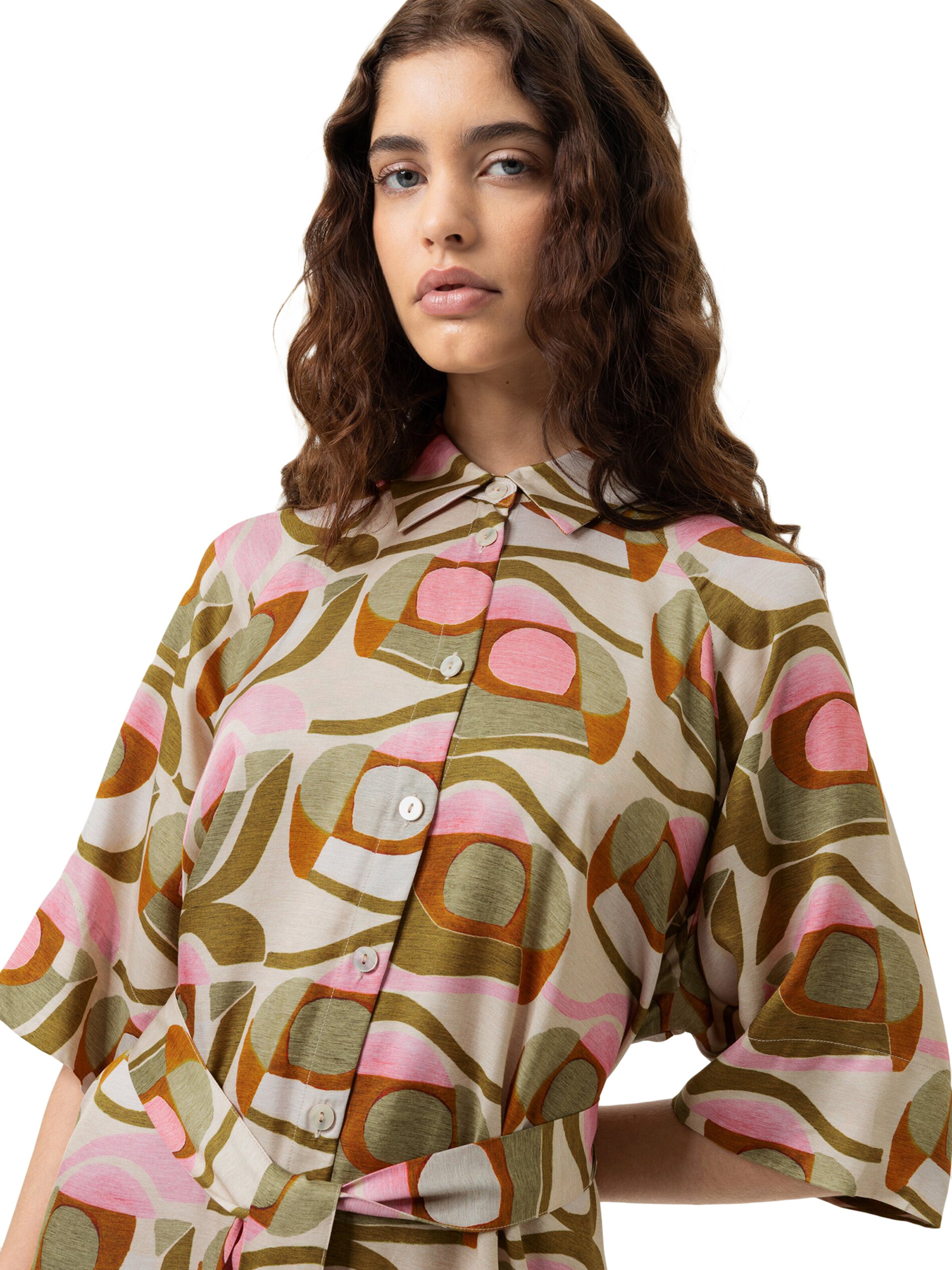 Mey Nightgown 'Nostalgic Geo' in Beige