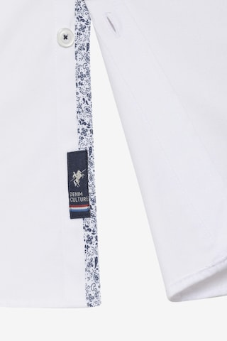 DENIM CULTURE Regular fit Button Up Shirt 'MAURO' in White