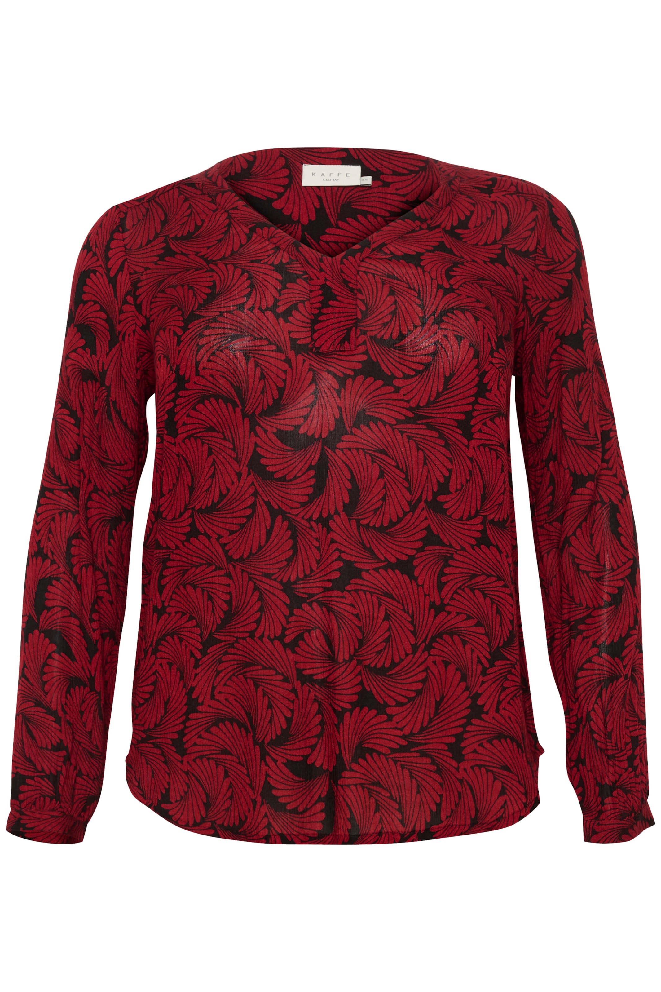 KAFFE CURVE Blouse '' in Rood: voorkant