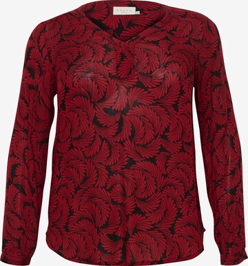 KAFFE CURVE Blouse '' in Rood: voorkant