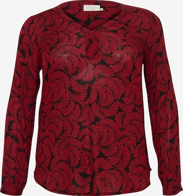 KAFFE CURVE Blouse '' in Red: front