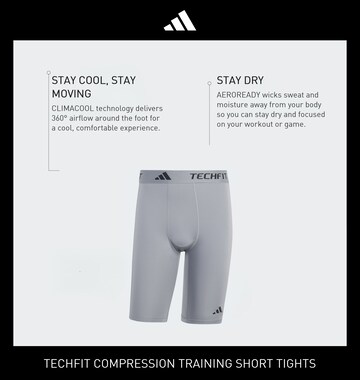 Skinny Pantaloni sport de la ADIDAS PERFORMANCE pe gri