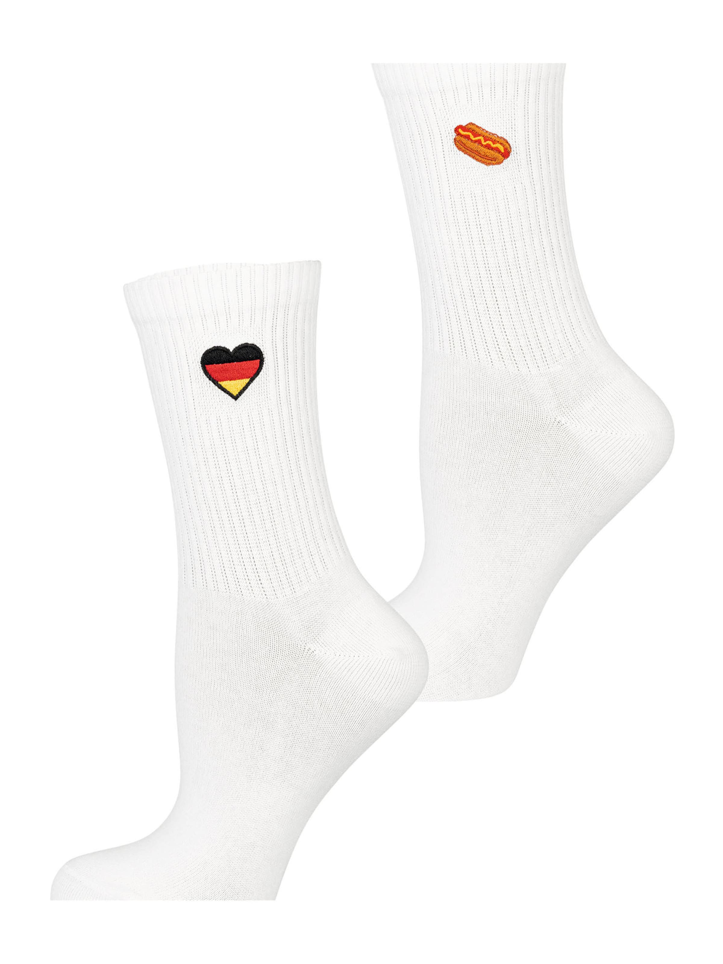 Nur Die Socks ' Fan ' in White: front
