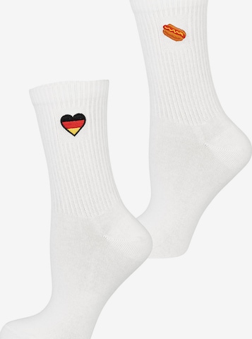 Chaussettes ' Fan ' Nur Die en blanc : devant