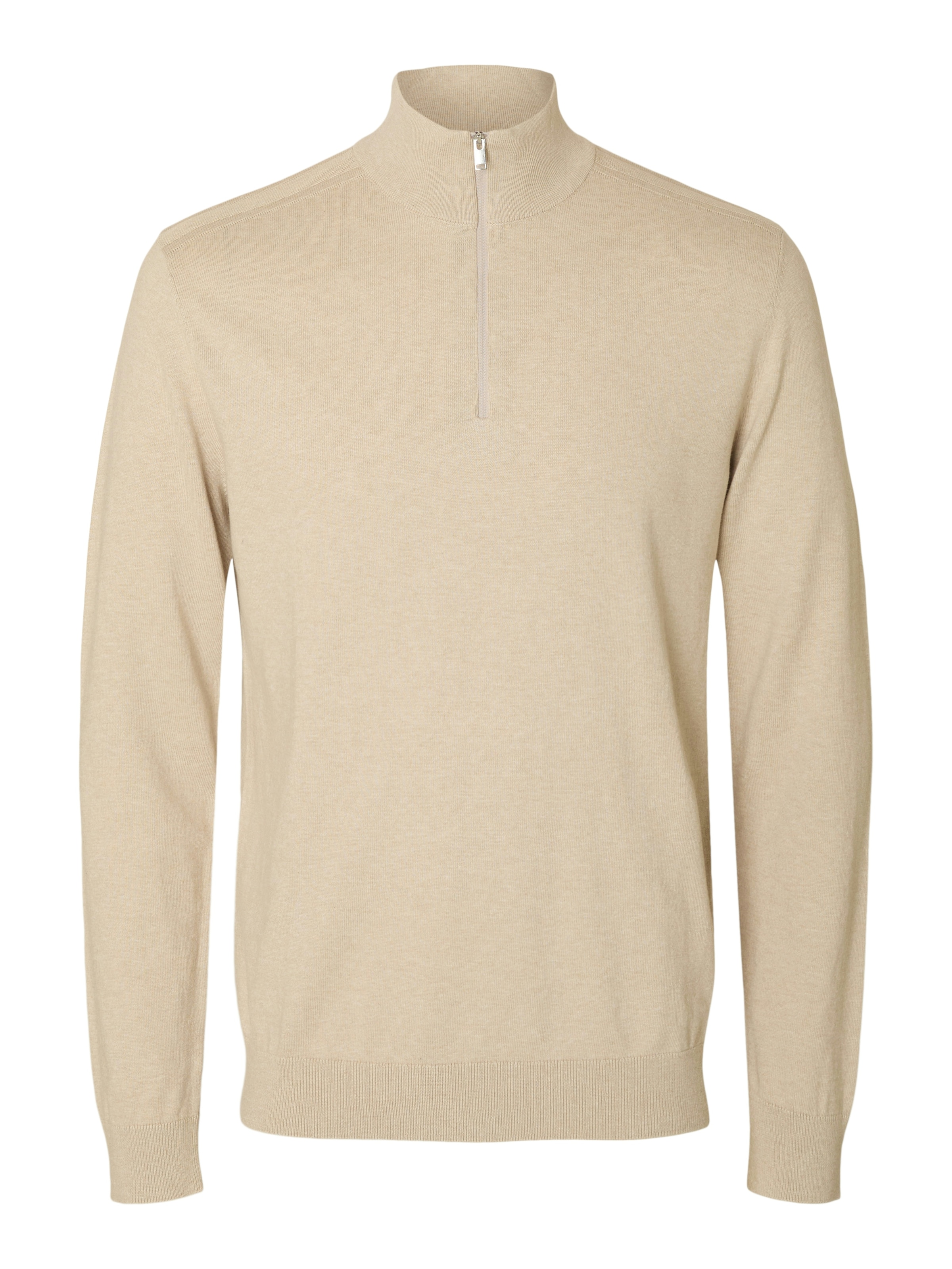 SELECTED Svetr 'SLHBERG' – béžová: přední strana