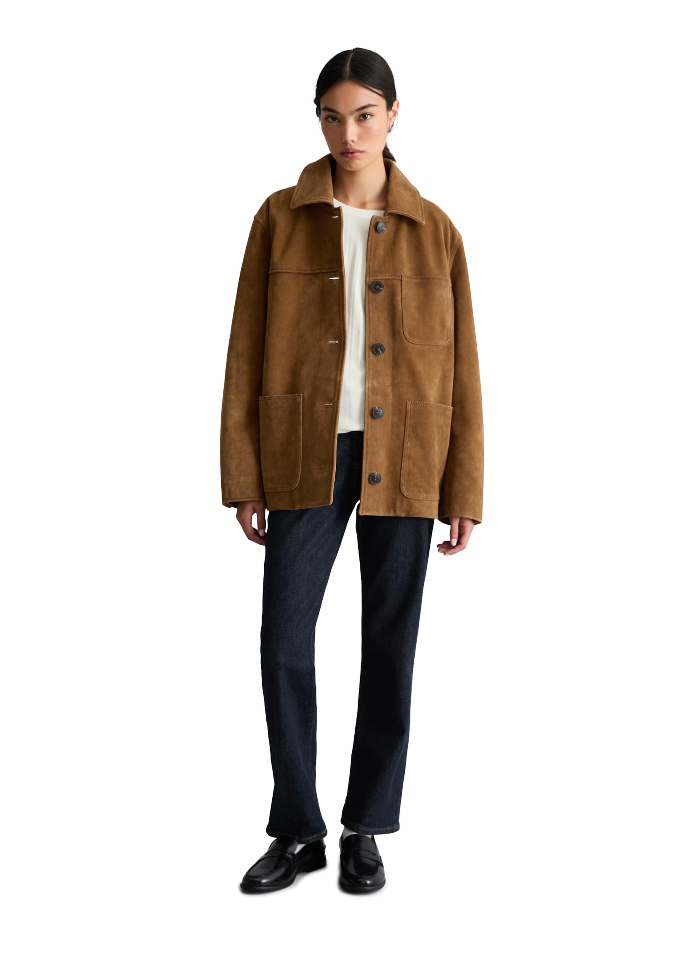 Marc O'Polo DENIM Tussenjas in Beige: voorkant