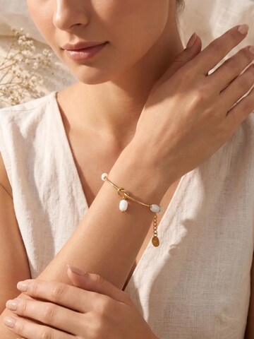 THE GEM STORIES JEWELRY Armband 'Eternal Knot Bracelet' i vit