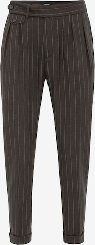 Tapered Pantaloni con pieghe di Antioch in marrone: frontale