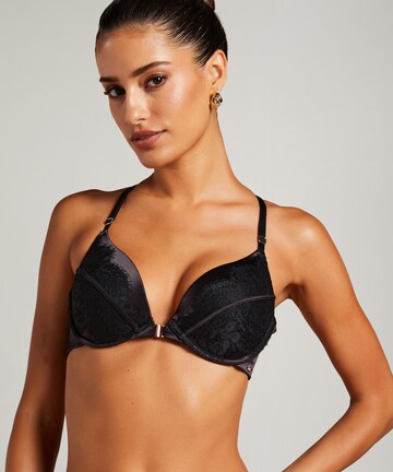 Hunkemöller - Push-up Sujetador 'Chalice' en negro: frente