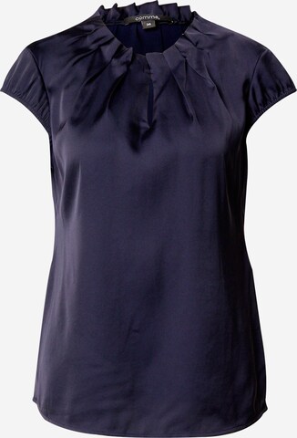 COMMA - Blusa en azul: frente