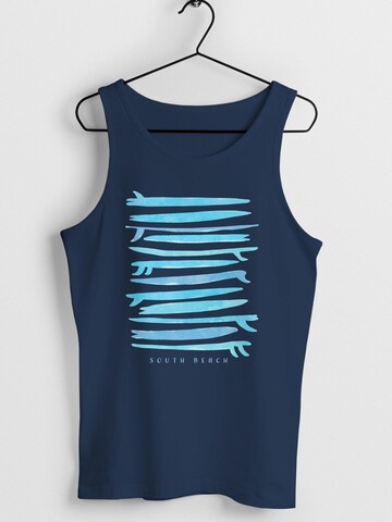 Neverless Shirt 'Surf Boards South' in Blue