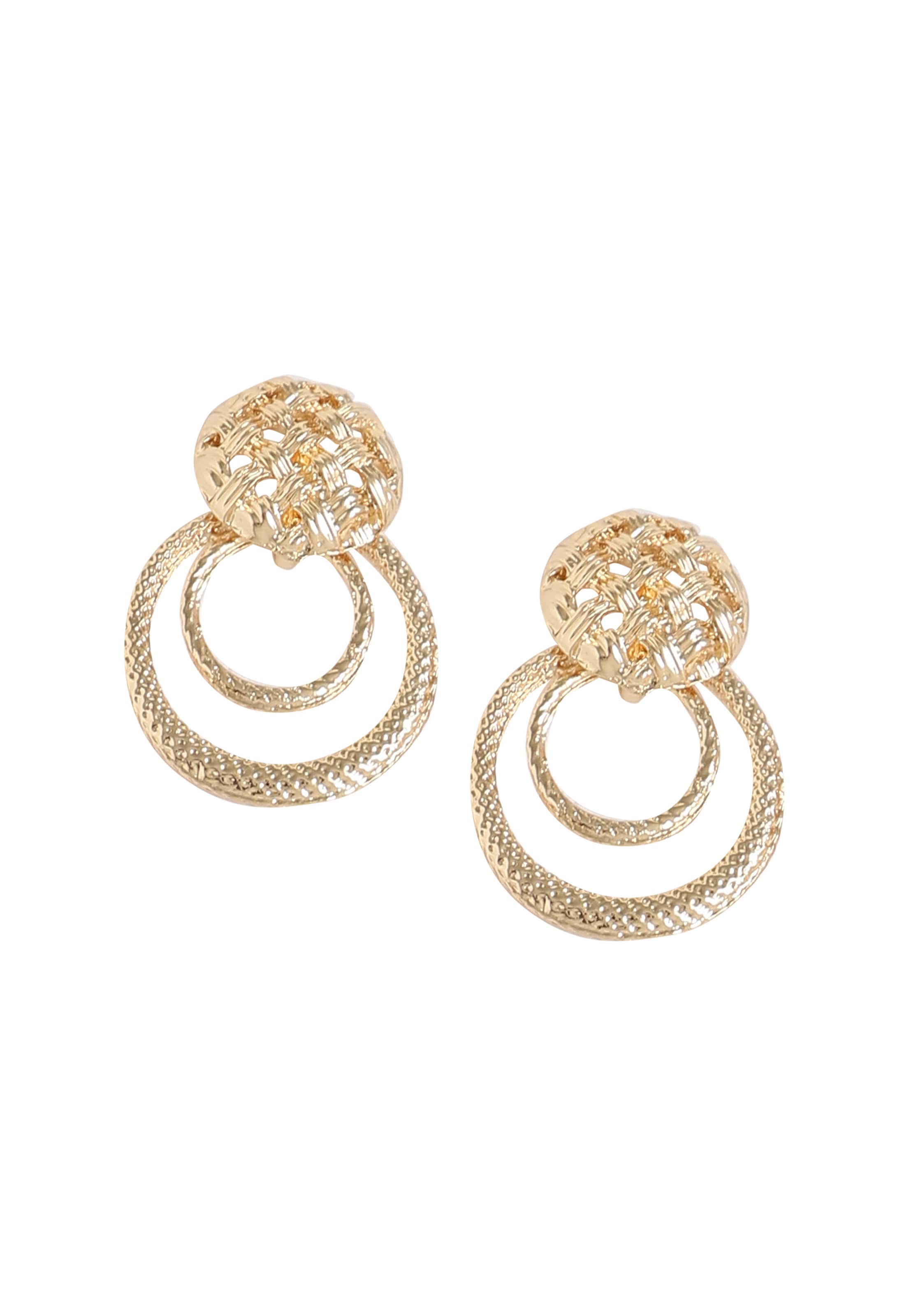 SOHI Náušnice 'Hebe' - Zlatá: predná strana