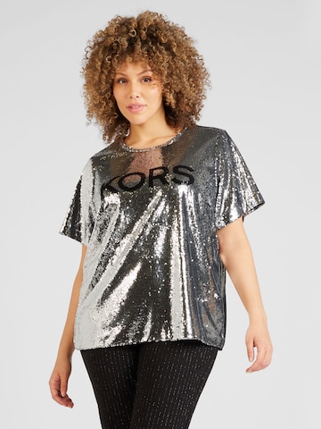 Michael Kors Plus Shirt 'CLASSIC' in Silver: front