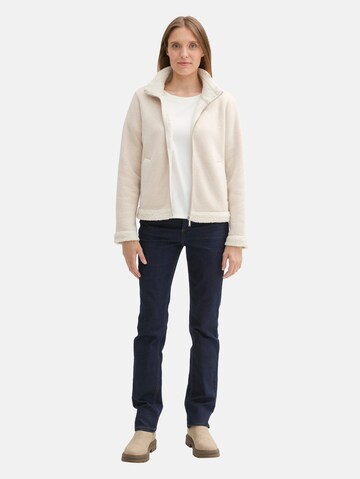 Veste de survêtement TOM TAILOR en beige
