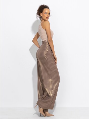 JIORO Wide leg Pants 'ESSENTIALS' in Beige