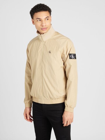 Calvin Klein Jeans Regular Tussenjas 'HARRINGTON' in Beige: voorkant