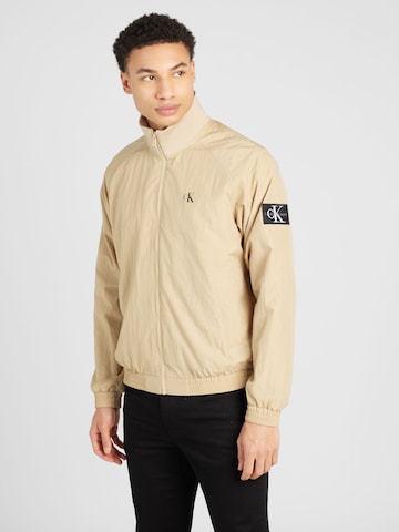 Calvin Klein Jeans Regular Jacke 'HARRINGTON' in Beige: predná strana