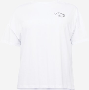 T-shirt 'NMIDA' Noisy May Curve en blanc : devant