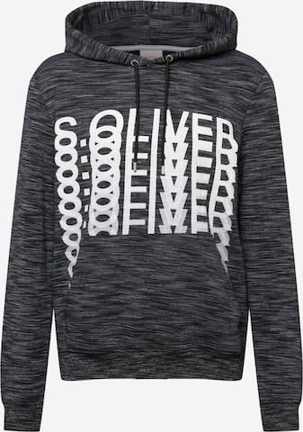 s.Oliver Sweatshirt in Zwart: voorkant