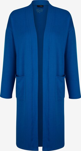 MIAMODA Knit Cardigan in Blue: front