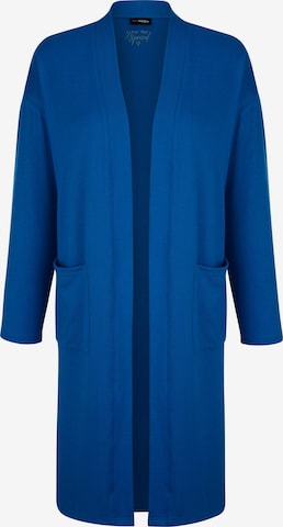 MIAMODA Knit Cardigan in Blue: front