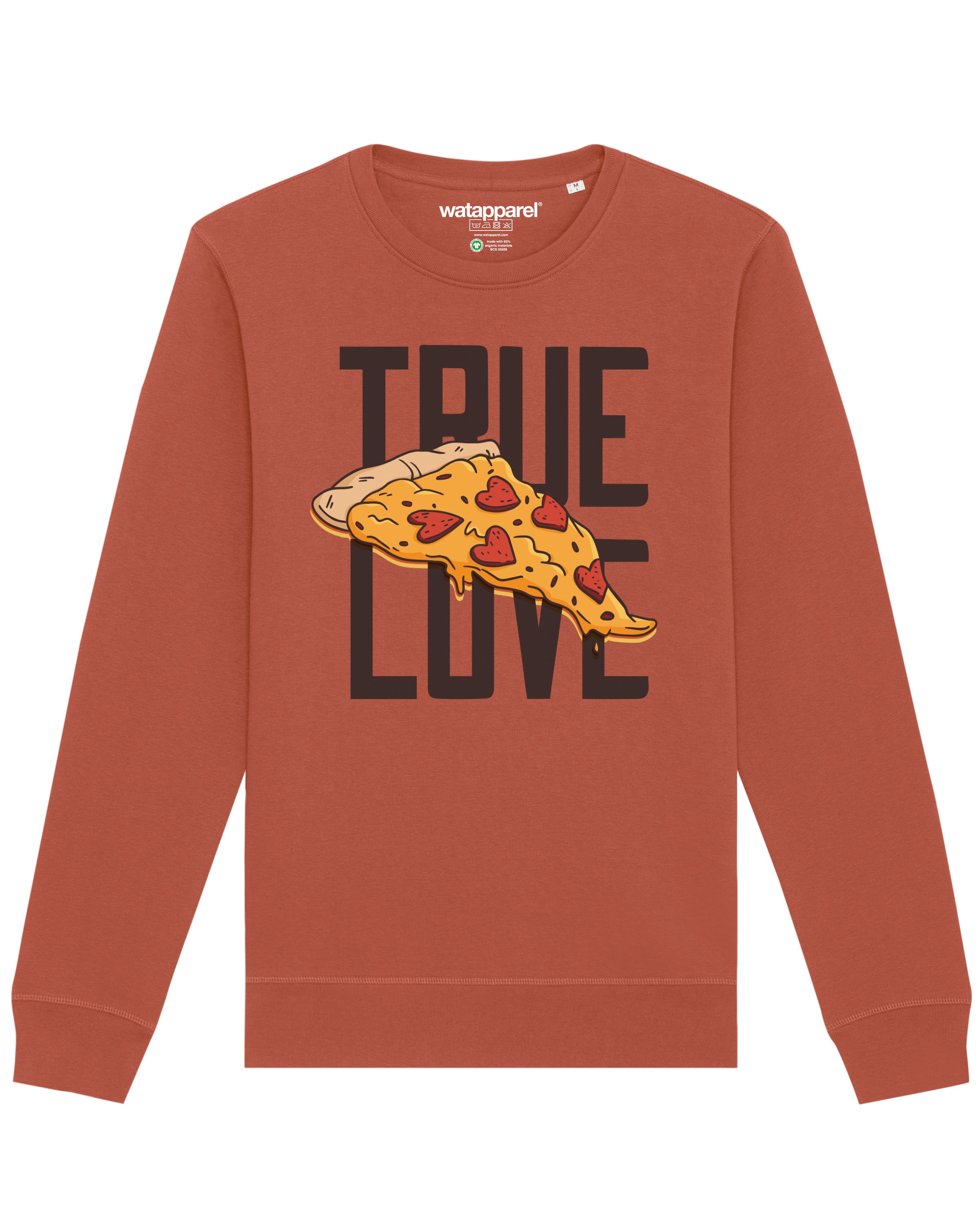 Sweat-shirt 'True Love' Watapparel en marron : devant