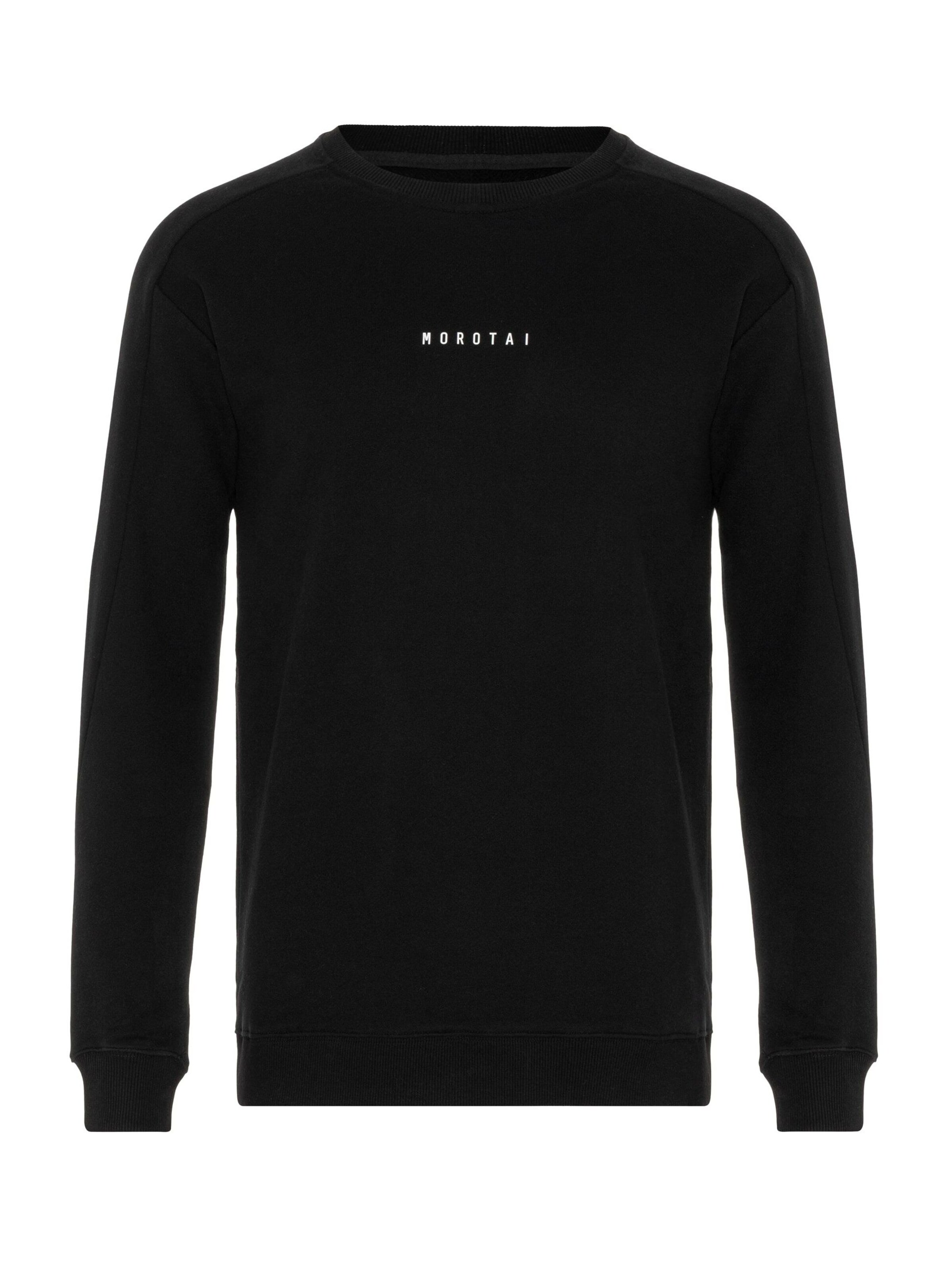 MOROTAI Athletic Sweatshirt in Black: front