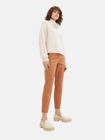 TOM TAILOR Slim fit Chino Pants 'Mia' in Brown