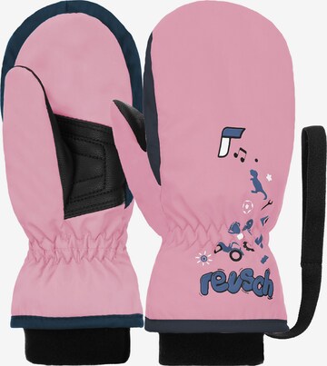 REUSCH Athletic Gloves in Pink: front