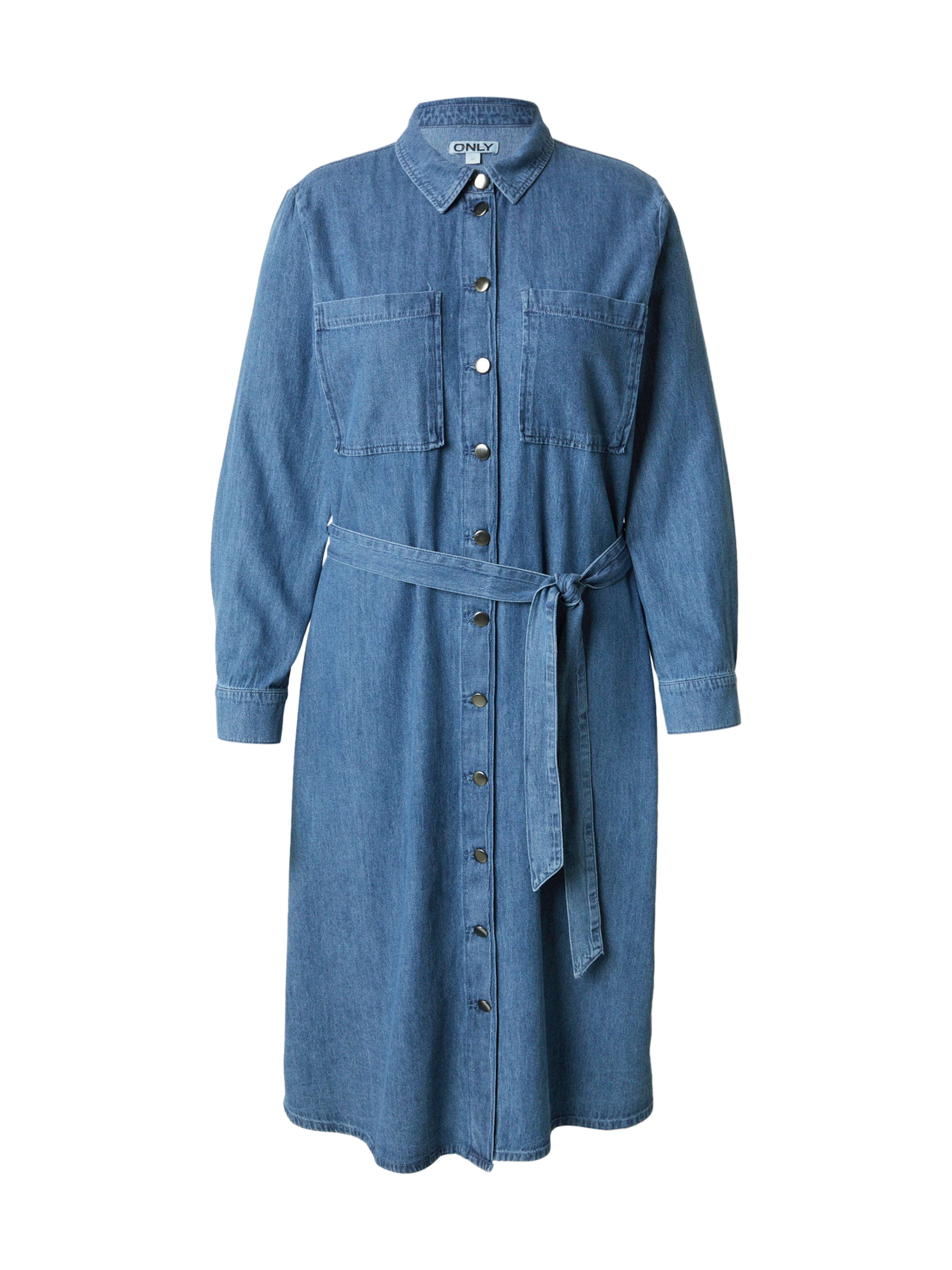 ONLY Carmakoma Blusenkleid in Blau: Vorderseite