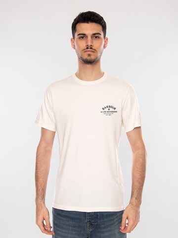 T-Shirt 'CRANMER' Barbour en blanc : devant
